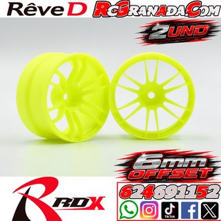 LLANTAS REVED UL12 OFFSET 6MM AMARILLA FLUOR 2UND