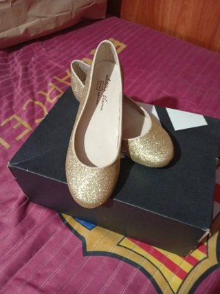 Zapatos de Fiesta Dorados Leticia Viona