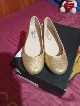 Zapatos de Fiesta Dorados Leticia Viona