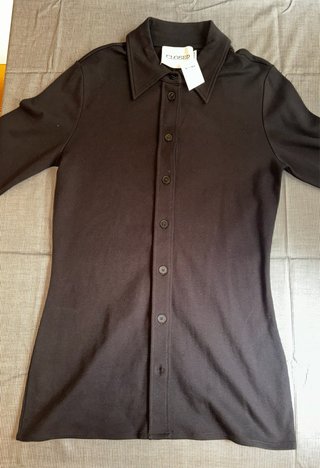 Camisa Negra CLOSED de Manga Larga CON ETIQUETA