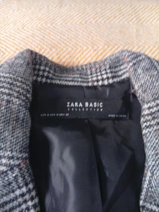 (52) Blazer de paño Zara gris Talla M