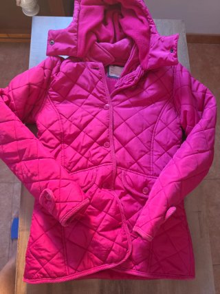 Chaqueta acolchada niña rosa
