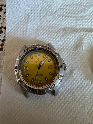 Pack -Festina cuarzo Amarillo y Plateado bolsillo