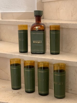 Set Bottiglia e Bicchieri Whisky Anni '70