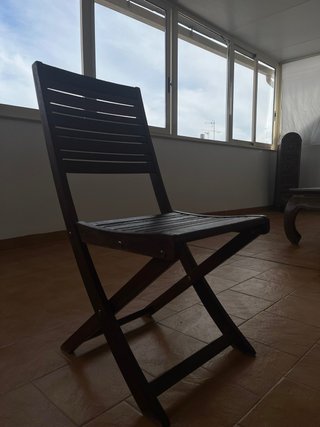 Set di 6 sedie pieghevoli in legno