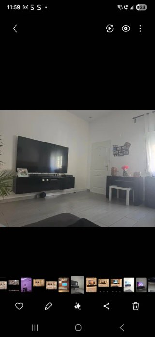 Mueble de TV Suspendido Negro