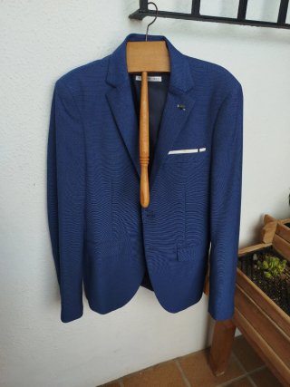 Chaqueta de vestir Celopman Talla 44 Azul