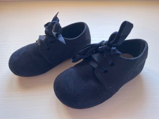 Zapatos de Niña Azul Marino Piel Vuelta