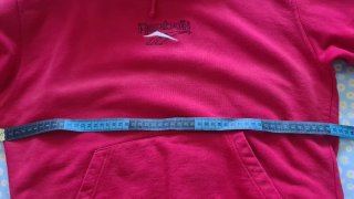 Sudadera Reebok Roja/granate con Capucha