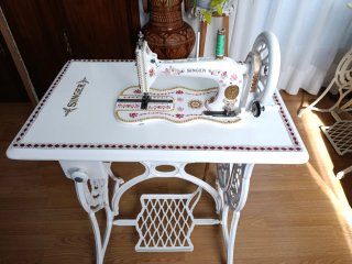 Máquina de coser Singer 12k antigua