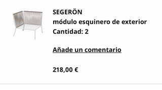 Divano da esterno bianco Ikea