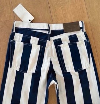 Pantalones Zara Rayas Blanco y Negro Talla 38