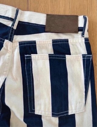 Pantalones Zara Rayas Blanco y Negro Talla 38