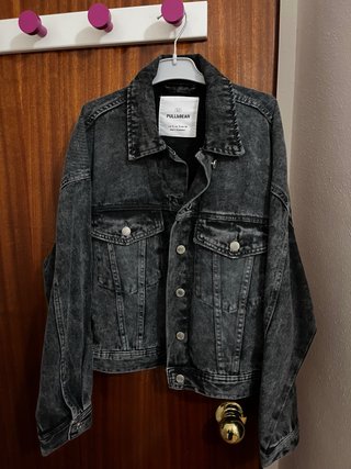Chaqueta vaquera Pull&Bear gris Talla S