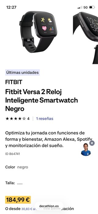 Fitbit Versa Reloj Inteligente