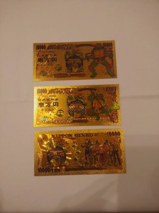 Set de 3 Billetes Decorativos Tortugas Ninja