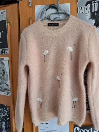 Jersey  beige flamencos talla M/L