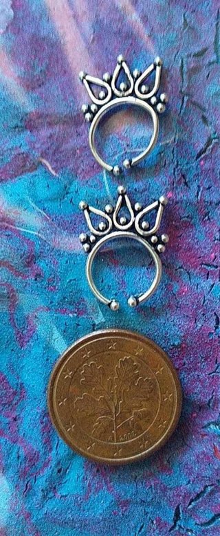 Aros para Nariz Corona Plata
