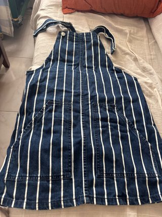 Peto falda rayas azul y blanco