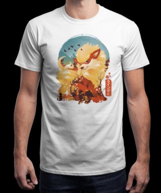 CAMISETA GILDAN UKIYO E FIRE MONSTER MANGA CORTA T
