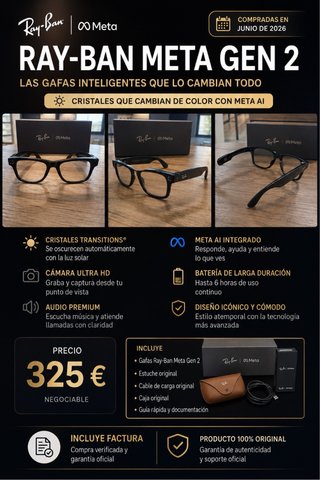 Gafas Ray-Ban Meta Gen 2 Inteligentes junio 2026