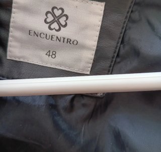 Cazadora de Cuero Negra Encuentro Talla 48