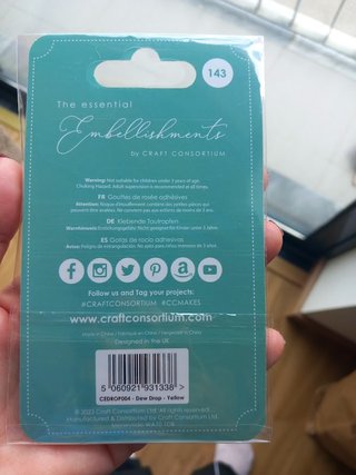 Dew Drops Autocolantes Amarelo Craft Consortium