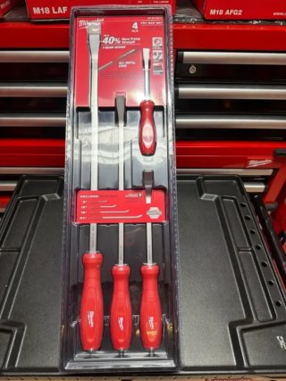 Milwaukee Juego 4 Palancas Pry Bar Set