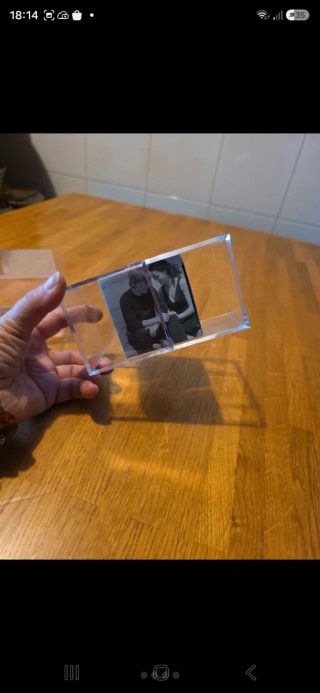Portafoto cubo trasparente per 6 foto