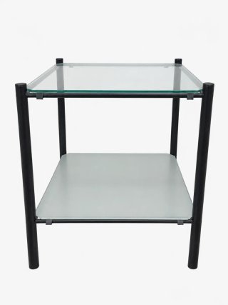 Mesita Auxiliar Cristal Negra