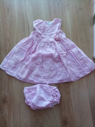 Conjunto vestido y braguita niña 3 meses