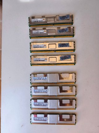 Lote de 8 Módulos de Memoria RAM