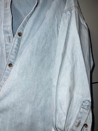 Chaqueta vaquera larga azul
