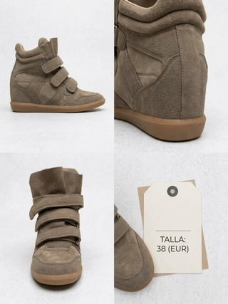 Sneakers Ante con Cuña Estilo Isabel Marant (T. 36