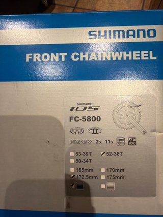 Bielas Shimano 105 FC5800 52/36T 2x11v