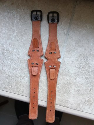 Cinturini vintage anse fisse in pelle