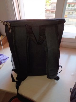 Mochila nevera Weyoung negra y naranja