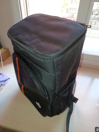 Mochila nevera Weyoung negra y naranja