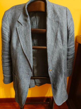 Blazer Massimo Dutti Azul Gris