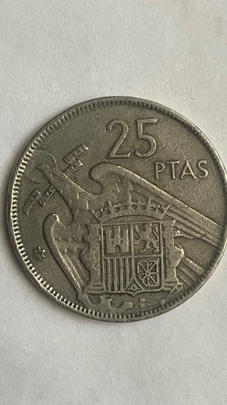 Lote de 12 monedas de 25 pesetas