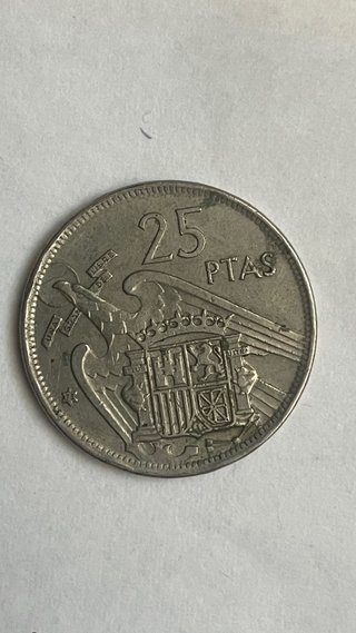 Lote de 12 monedas de 25 pesetas