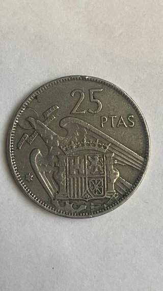 Lote de 12 monedas de 25 pesetas