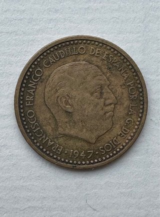 1 Peseta 1947 Estrella 56. Franco.