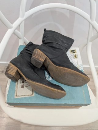 Botas de piel Agua de Sevilla negras