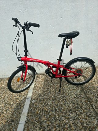 Bicicleta Plegable B'Twin Roja