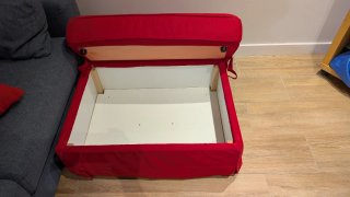 Reposapiés Ikea beige/rojo
