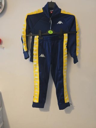 Completo tuta Kappa bimbo blu e giallo taglia M