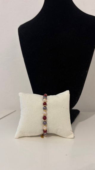 Pulsera de Perlas y Cuentas acero inoxidable