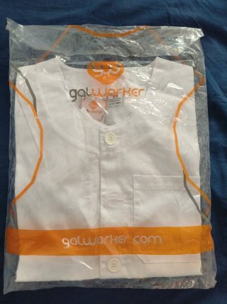 ¡Nuevo! Casaca blanca Galworker Talla XS