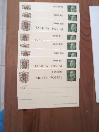 7 Cartoline Postali 70 Centesimi Franco